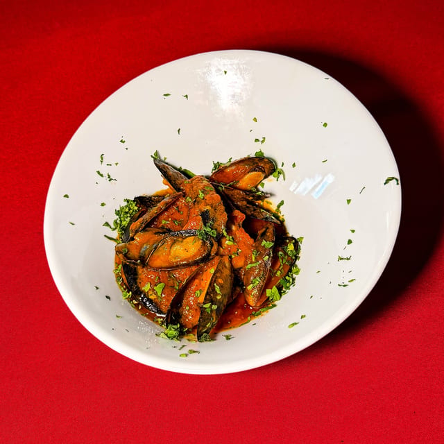 Steamed Mussels and Clams.