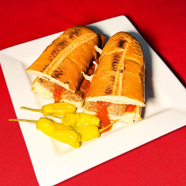 Meatball sandwich.
