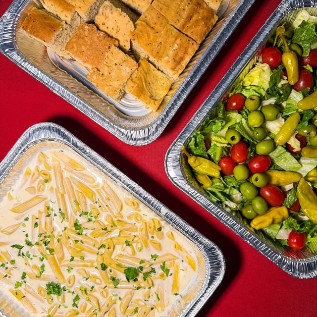 Half Tray Penne w/ Alfredo Sauce.
